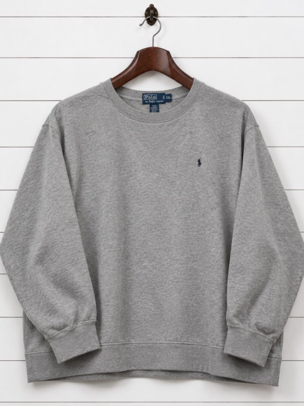 Vintage Polo Ralph Lauren Sweatshirt Men’s XXL Gray Pony Logo Crewneck USA